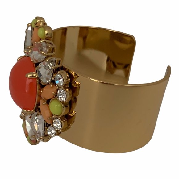 Juicy Couture Gold Cuff Rhinestone Flower Statemen - Picture 6 of 12